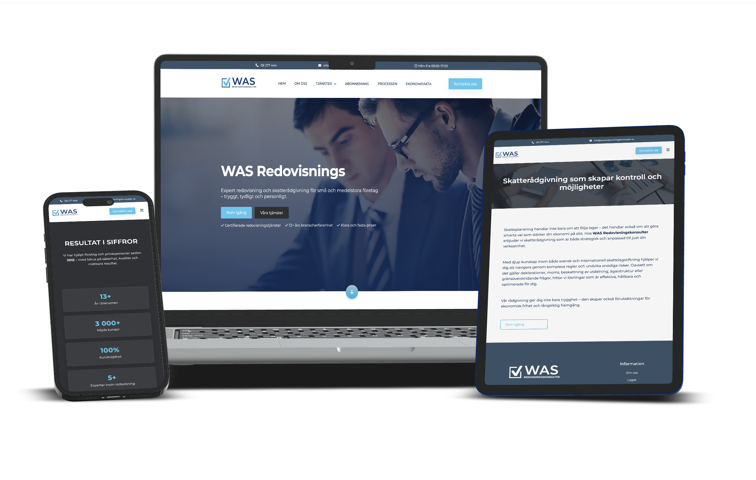 WAS Redovisningskonsulter website preview